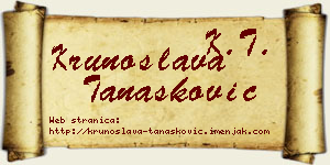 Krunoslava Tanasković vizit kartica